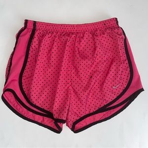 Nike Pink & Black Polka Dot Tempo Shorts